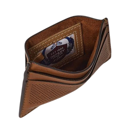 Tan - Side - Osprey Arthur Perforated Leather Card Holder