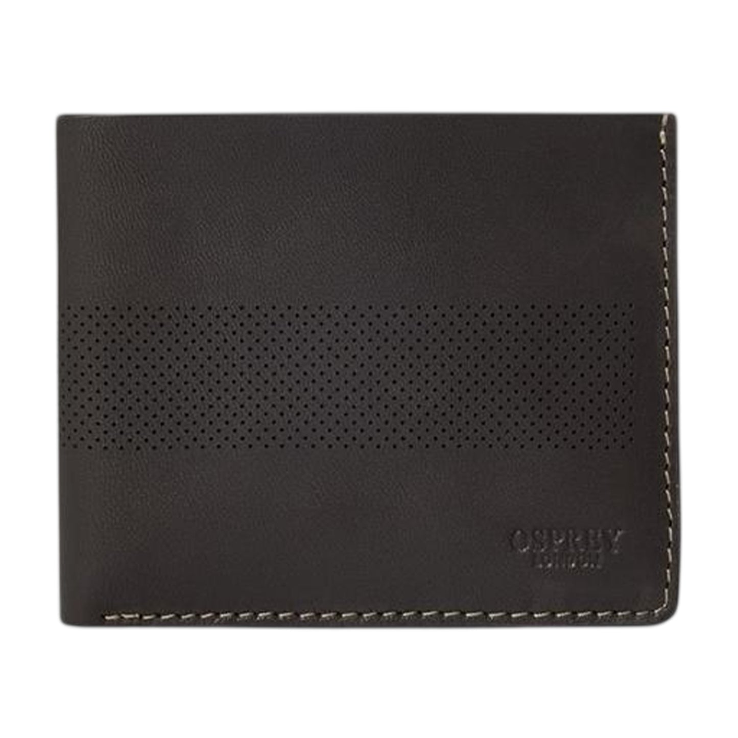 Black - Front - Osprey Arthur Perforated Leather Card Holder