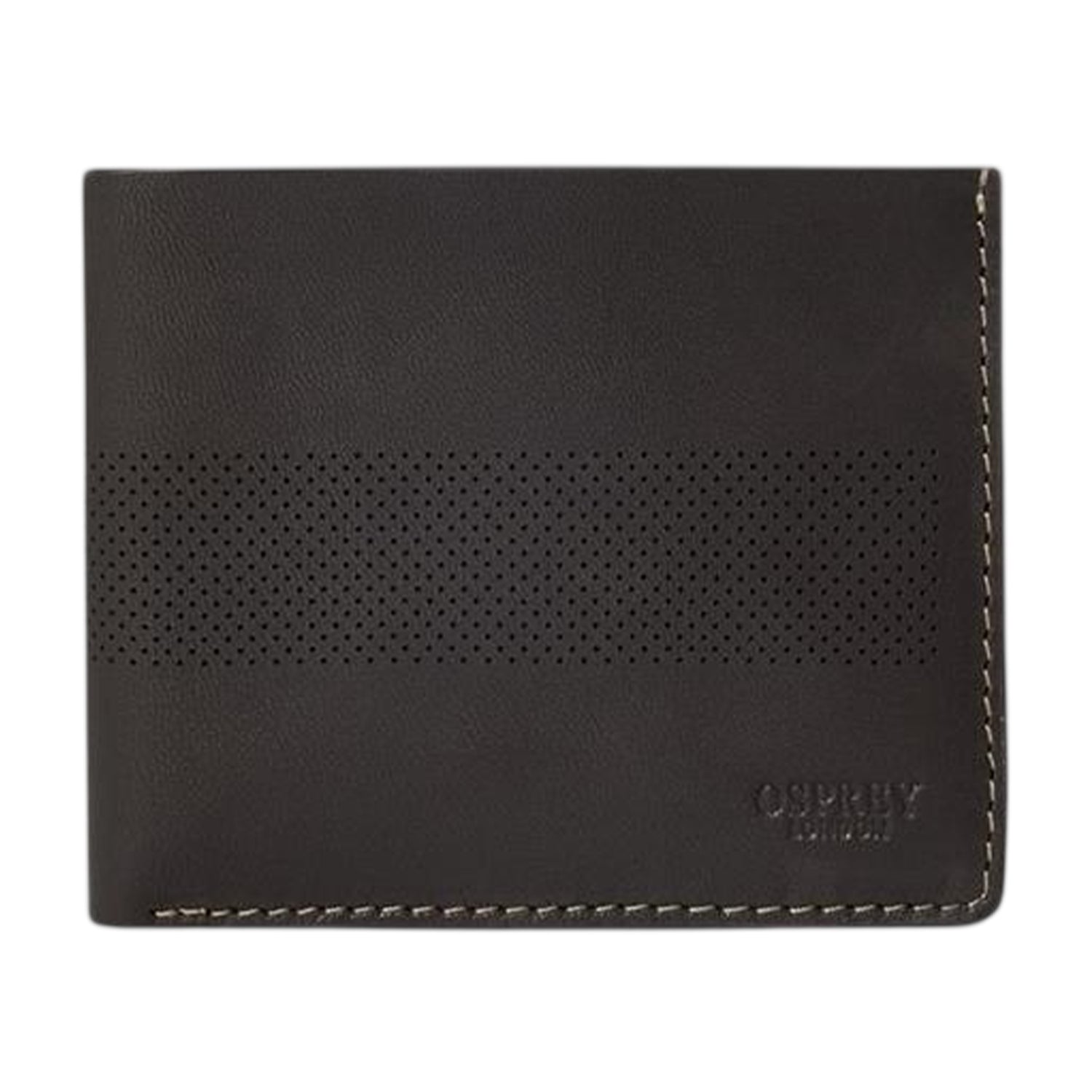 Black - Front - Osprey Arthur Perforated Leather Card Holder
