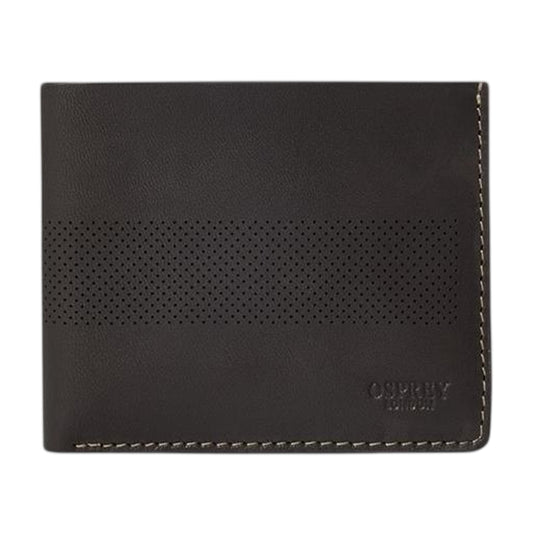 Black - Front - Osprey Arthur Perforated Leather Card Holder