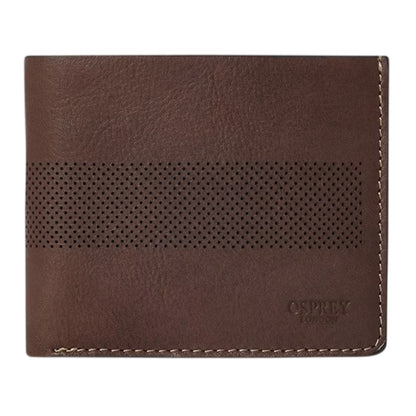Chocolate Brown - Front - Osprey Arthur Perforated Leather Card Holder
