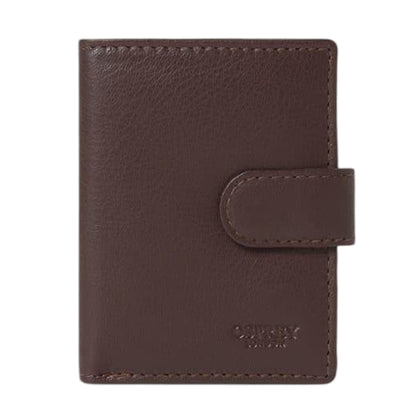Chocolate Brown - Front - Osprey Wesley Leather Card Holder