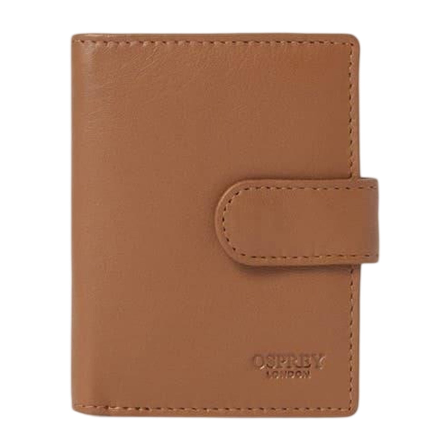 Tan - Front - Osprey Wesley Leather Card Holder