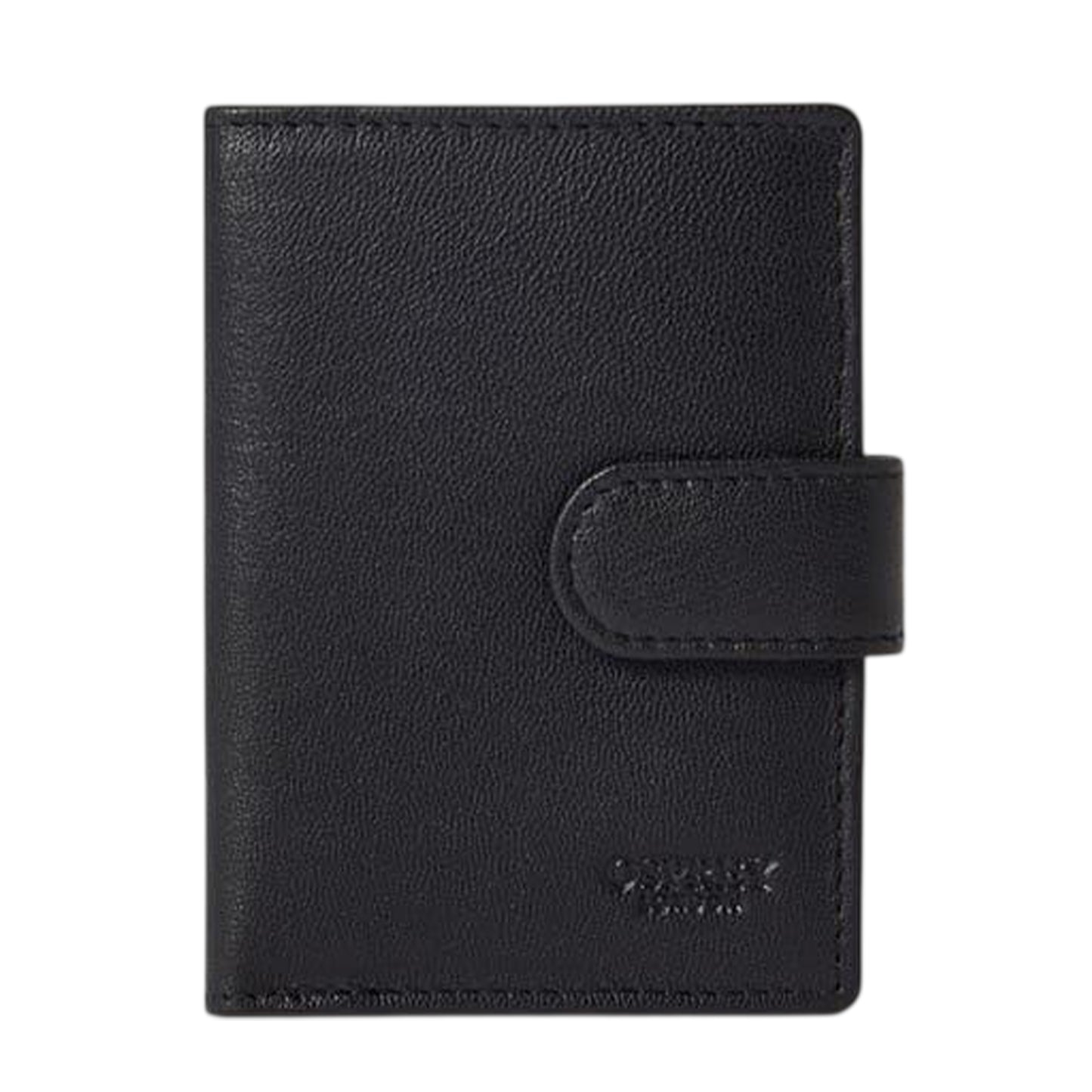 Black - Front - Osprey Wesley Leather Card Holder
