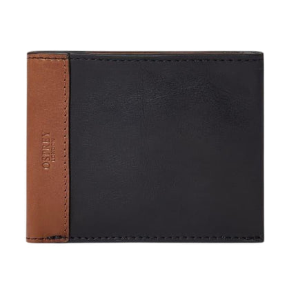 Tan-Black - Front - Osprey Stanley Bi-Fold Leather Wallet