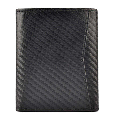 Black - Back - Firetrap Tri-Fold Leather Wallet