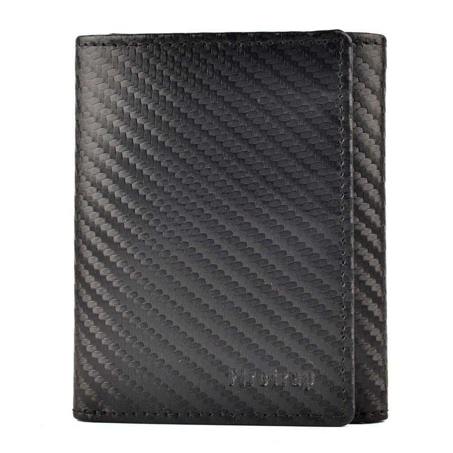 Black - Front - Firetrap Tri-Fold Leather Wallet