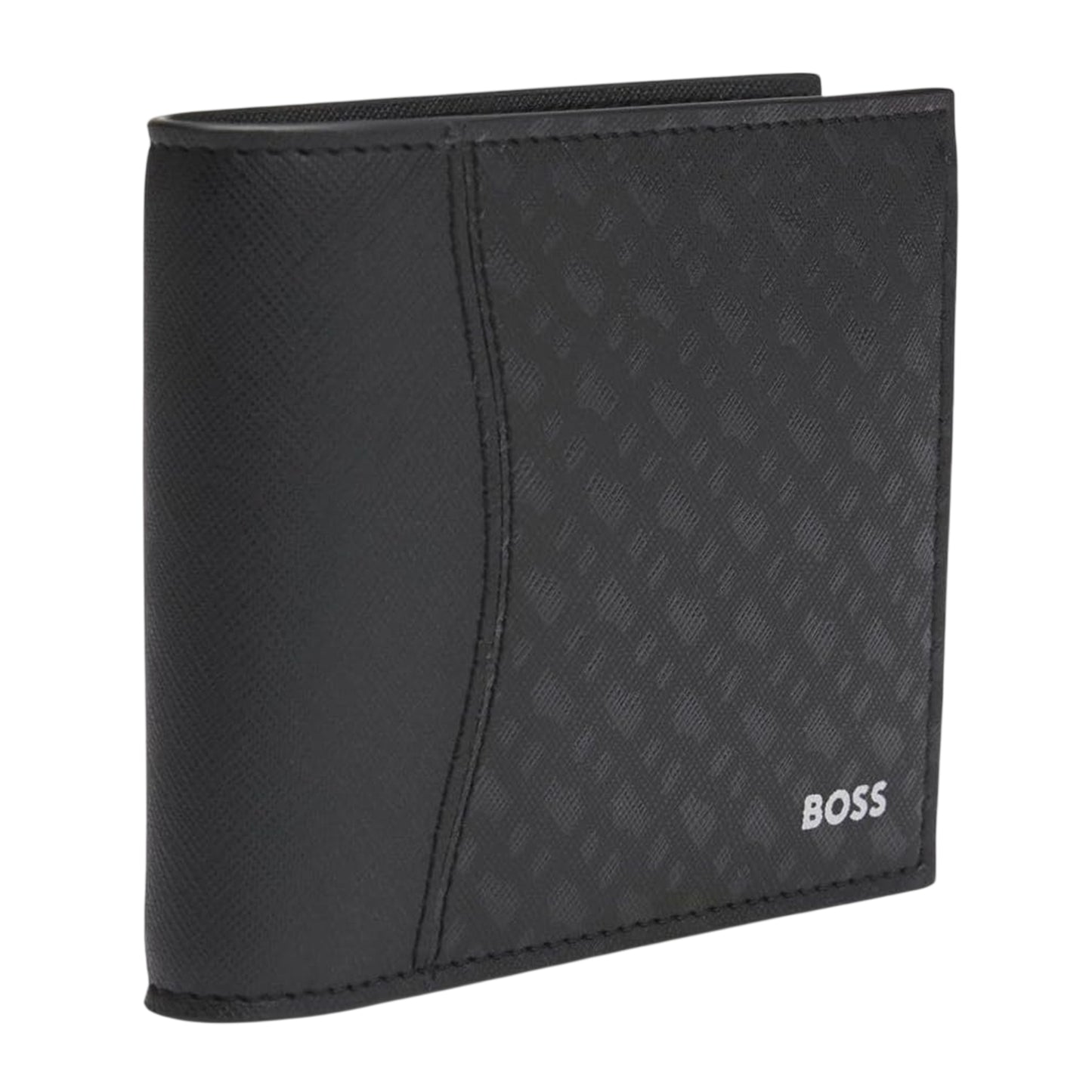 Black - Back - Boss Bi-Fold Leather Everyday Wallet