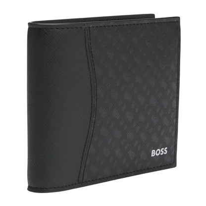 Black - Back - Boss Bi-Fold Leather Everyday Wallet