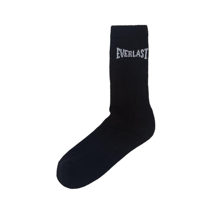 Black - Back - Everlast Mens Crew Socks (Pack of 3)