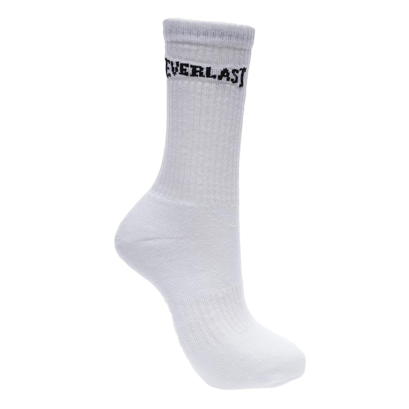 Black-Grey-White - Back - Everlast Mens Crew Socks (Pack of 3)
