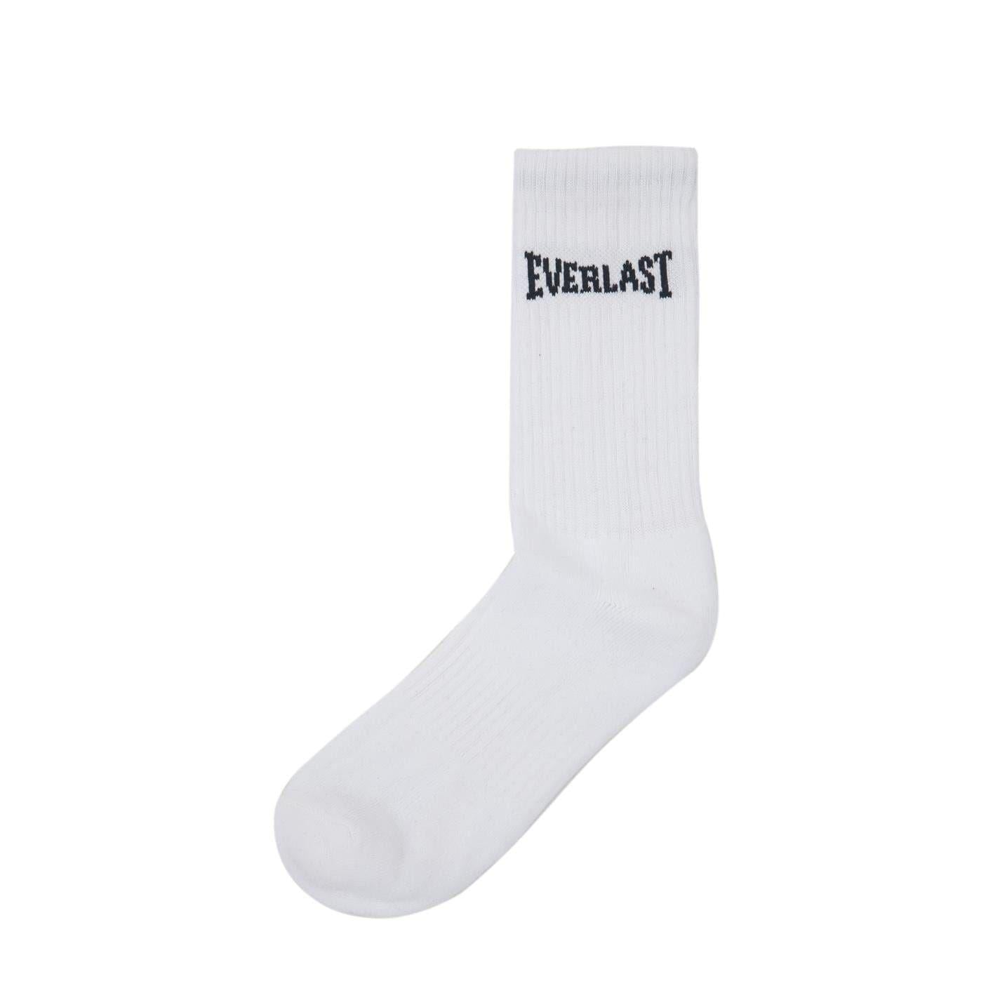 White - Front - Everlast Mens Crew Socks (Pack of 3)