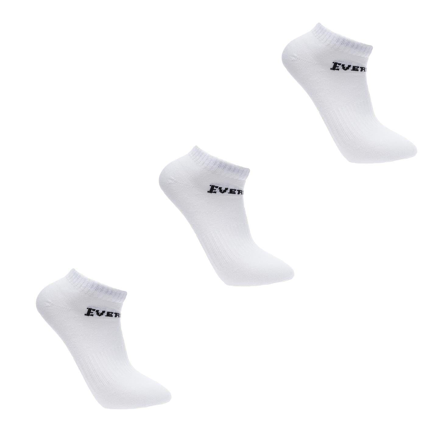 White - Front - Everlast Womens-Ladies Trainer Socks (Pack of 3)