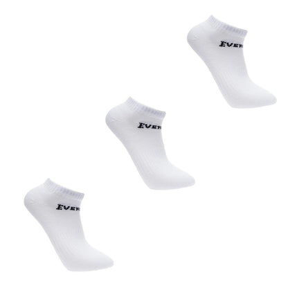 White - Front - Everlast Womens-Ladies Trainer Socks (Pack of 3)