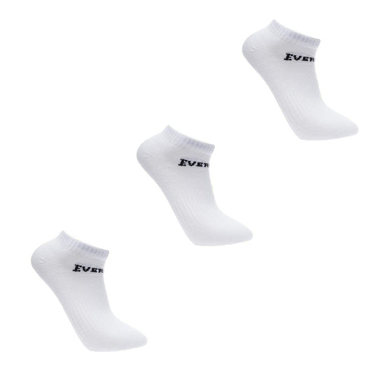 White - Front - Everlast Womens-Ladies Trainer Socks (Pack of 3)
