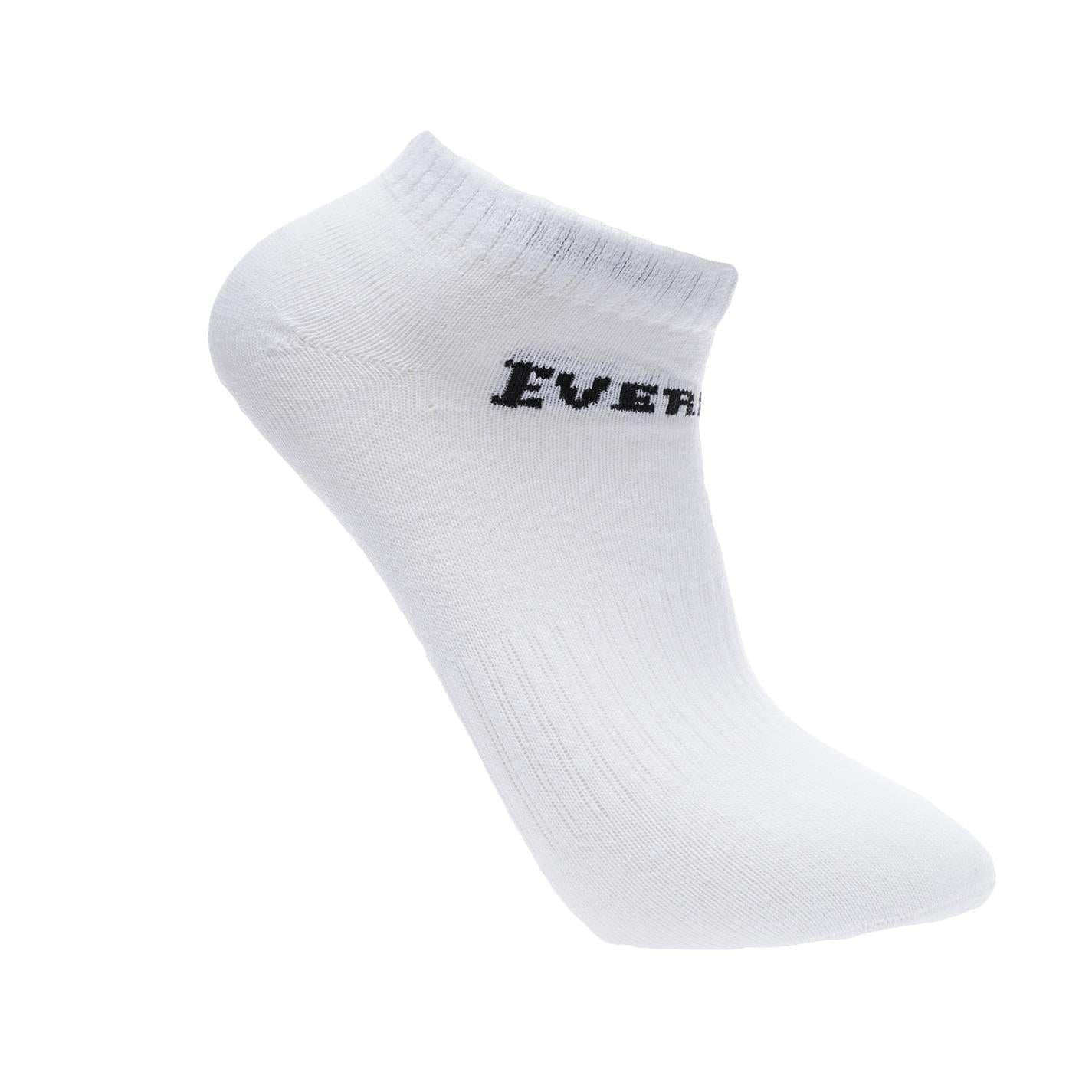 White - Back - Everlast Womens-Ladies Trainer Socks (Pack of 3)