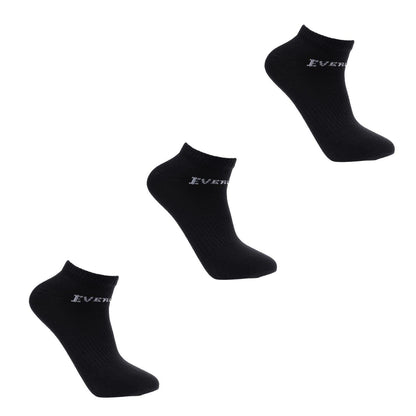 Black - Front - Everlast Womens-Ladies Trainer Socks (Pack of 3)