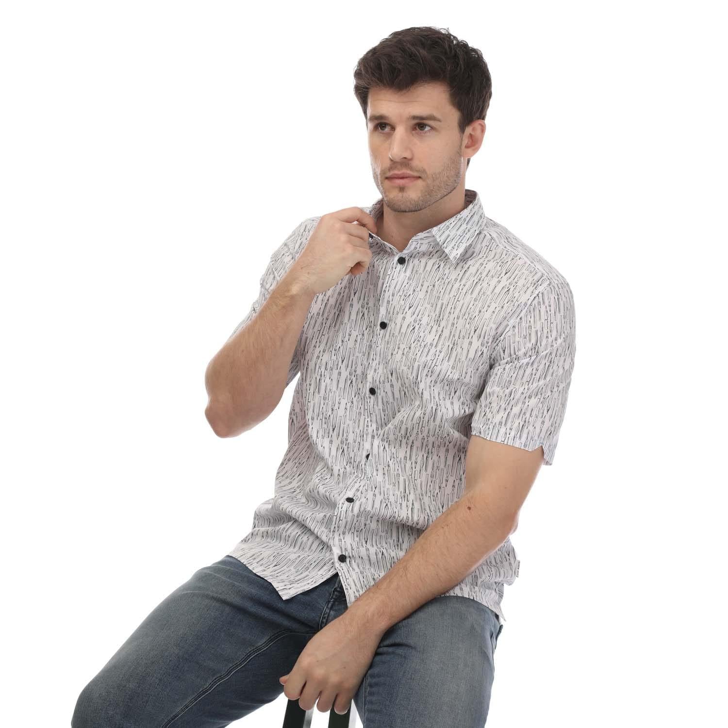 White - Side - Ted Baker Unisex Adult Pen Novelty Shirt