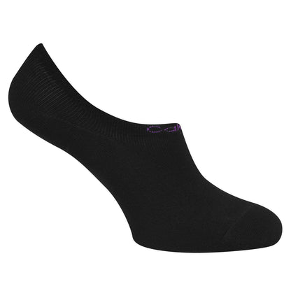 Black - Pack Shot - Calvin Klein Womens-Ladies Combed Cotton No-Show Socks (Pack of 6)
