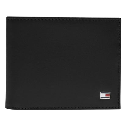 Black - Front - Tommy Hilfiger Eton Bifold Leather Embossed Everyday Wallet