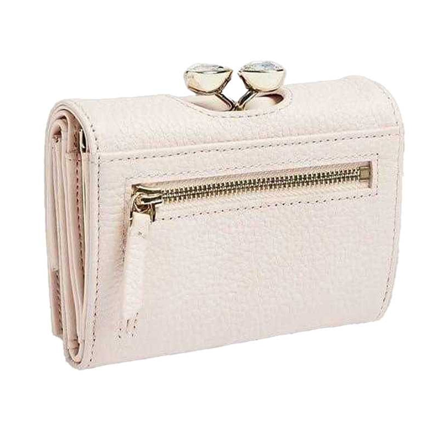 Light Pink - Back - Ted Baker Bobble Leather Wallet