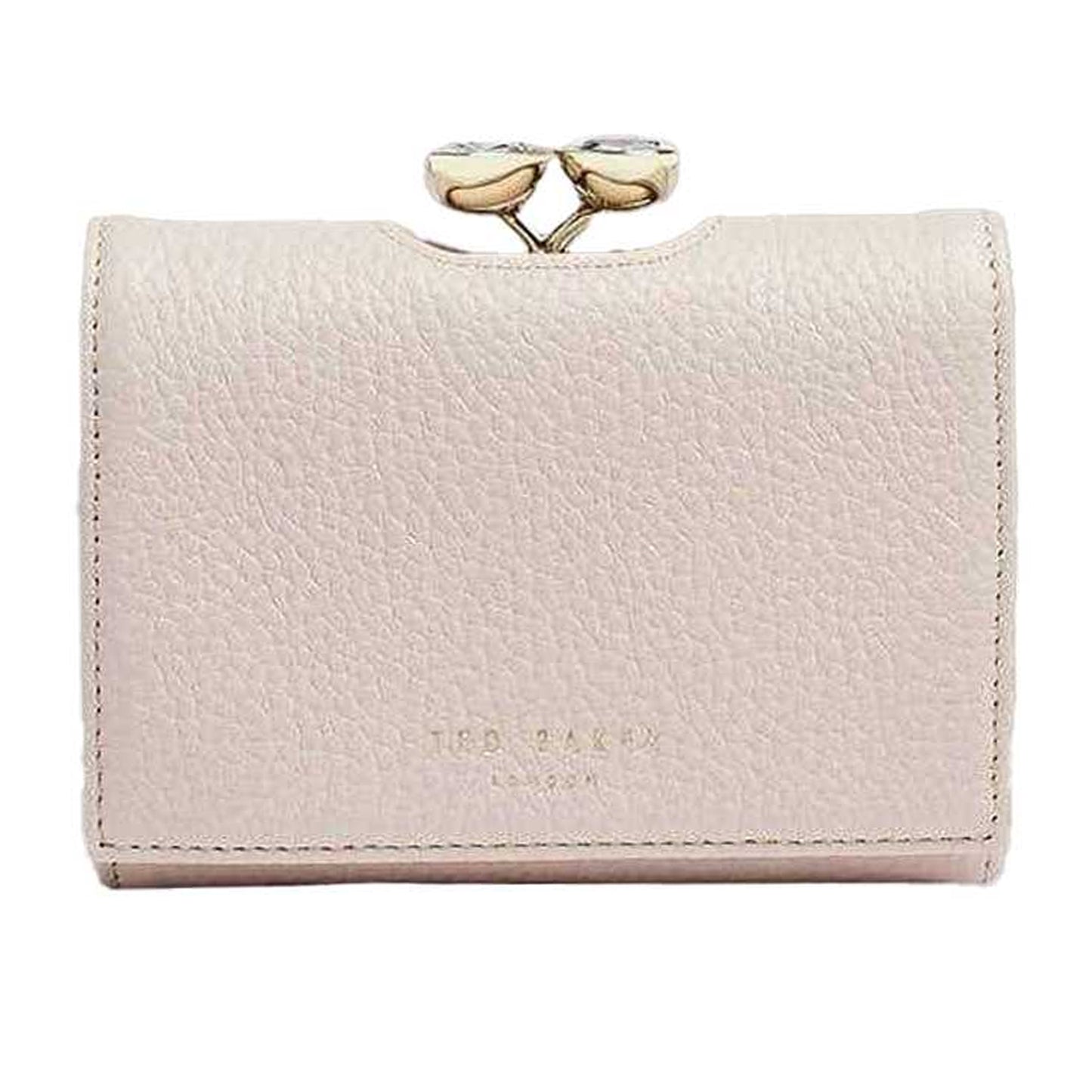 Light Pink - Front - Ted Baker Bobble Leather Wallet