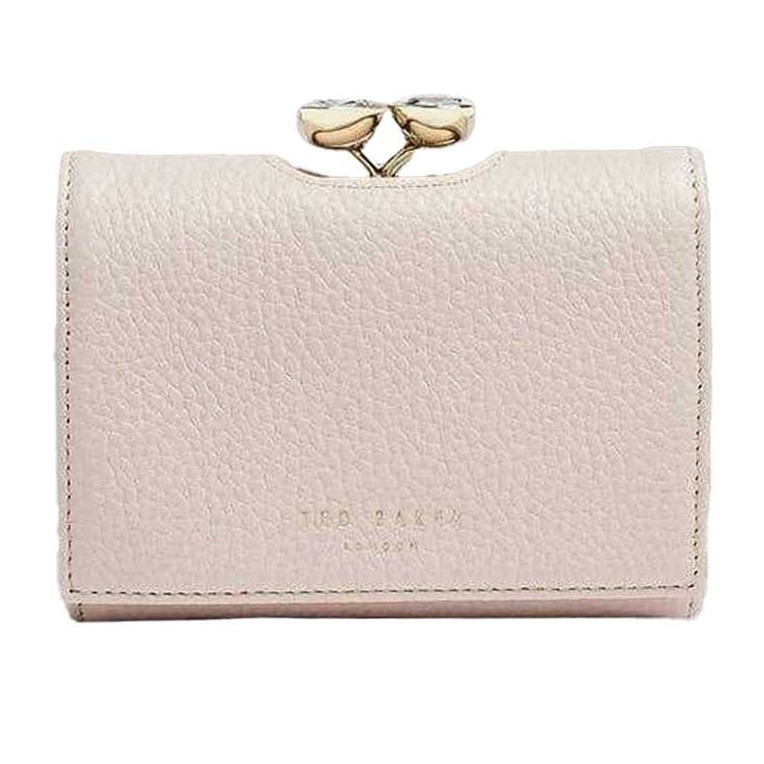 Light Pink - Front - Ted Baker Bobble Leather Wallet
