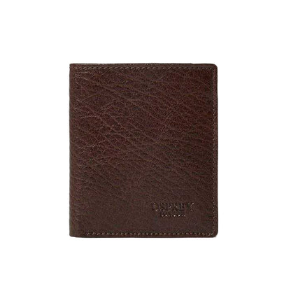 Chocolate - Front - Osprey Highland Bi-Fold Leather Embossed Wallet