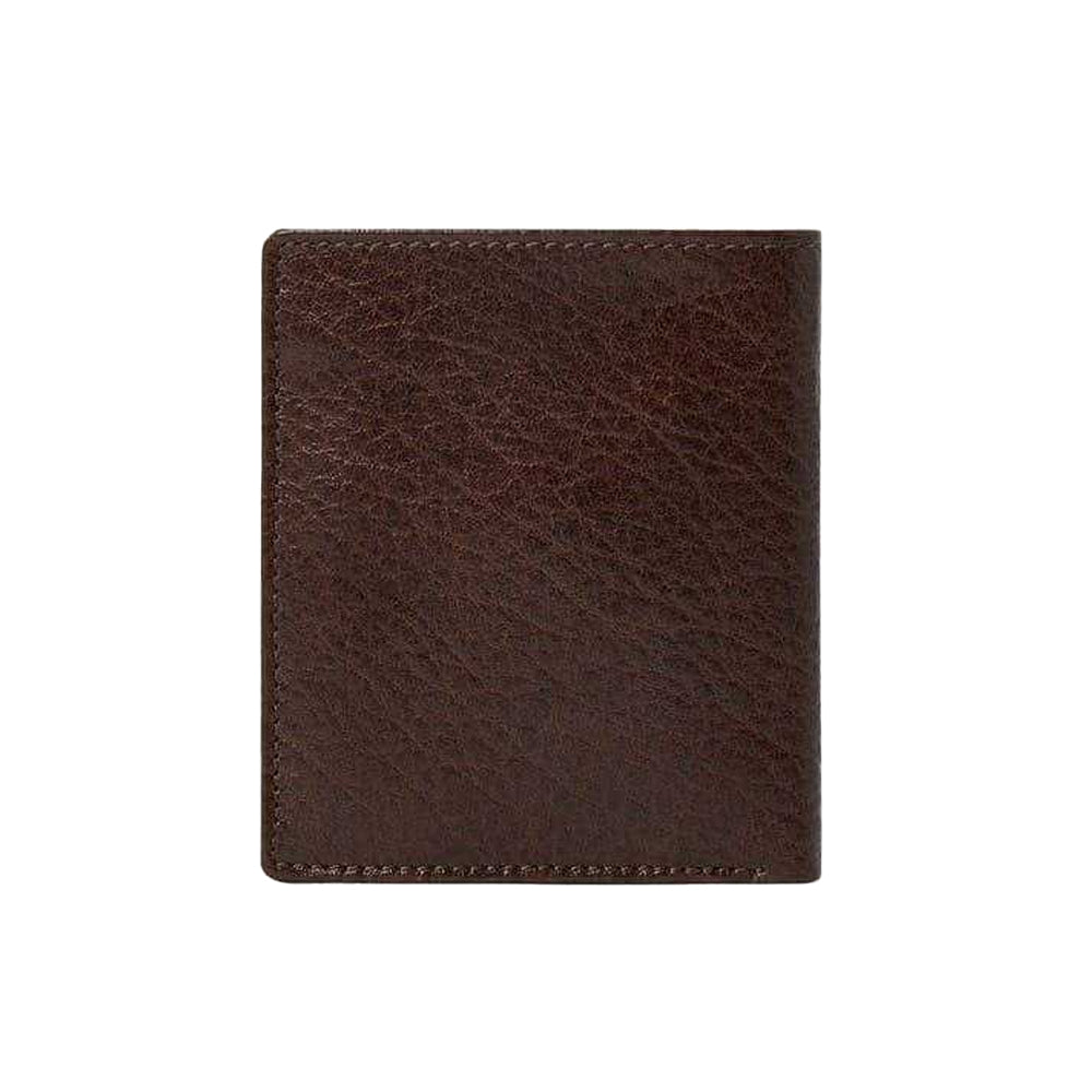 Chocolate - Back - Osprey Highland Bi-Fold Leather Embossed Wallet