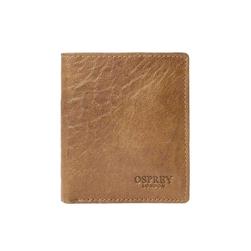 Cognac - Front - Osprey Highland Bi-Fold Leather Embossed Wallet