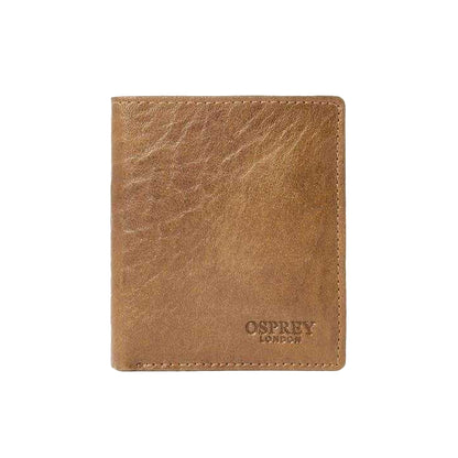 Cognac - Front - Osprey Highland Bi-Fold Leather Embossed Wallet