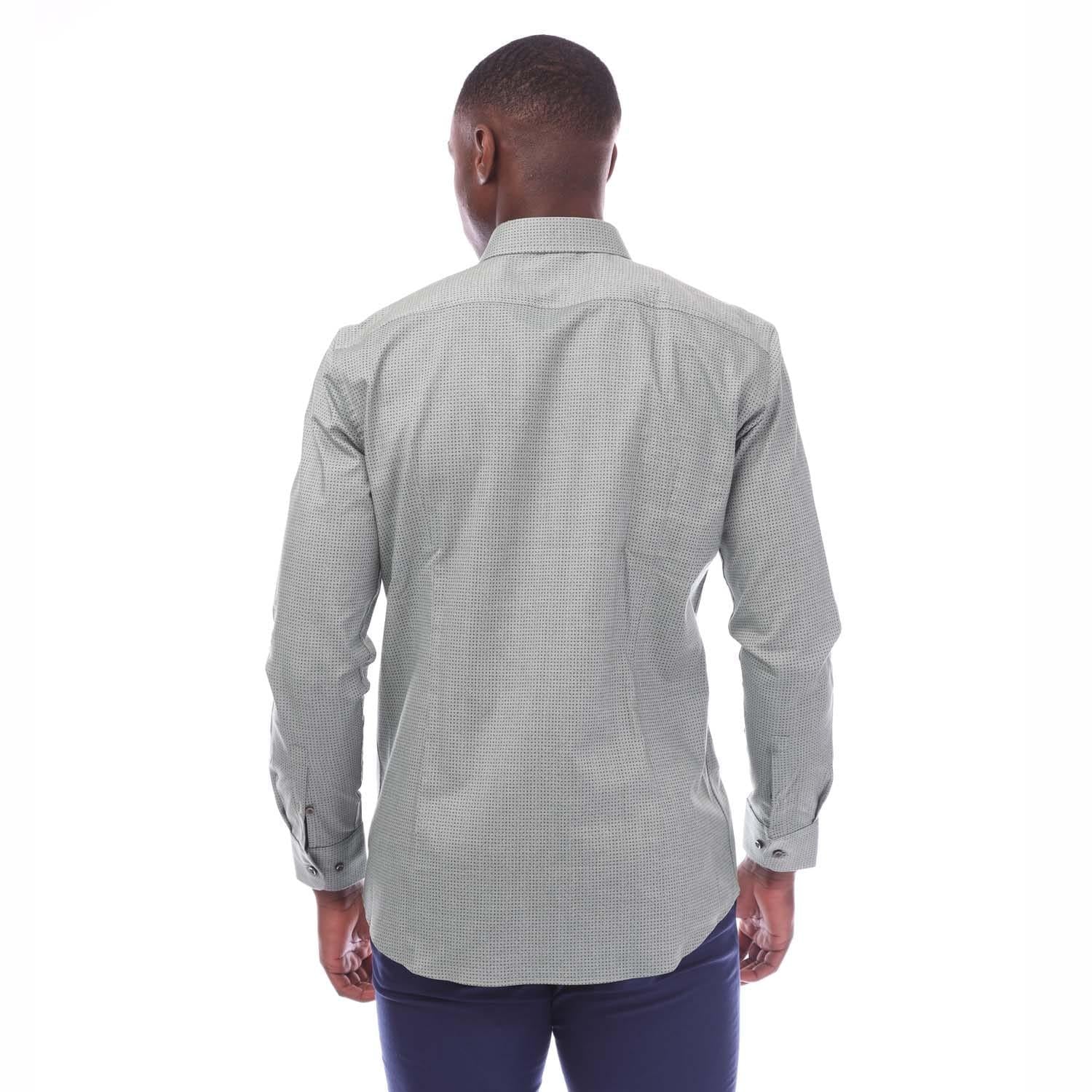 Green - Back - Boss Unisex Adult H-Hank Spread Shirt