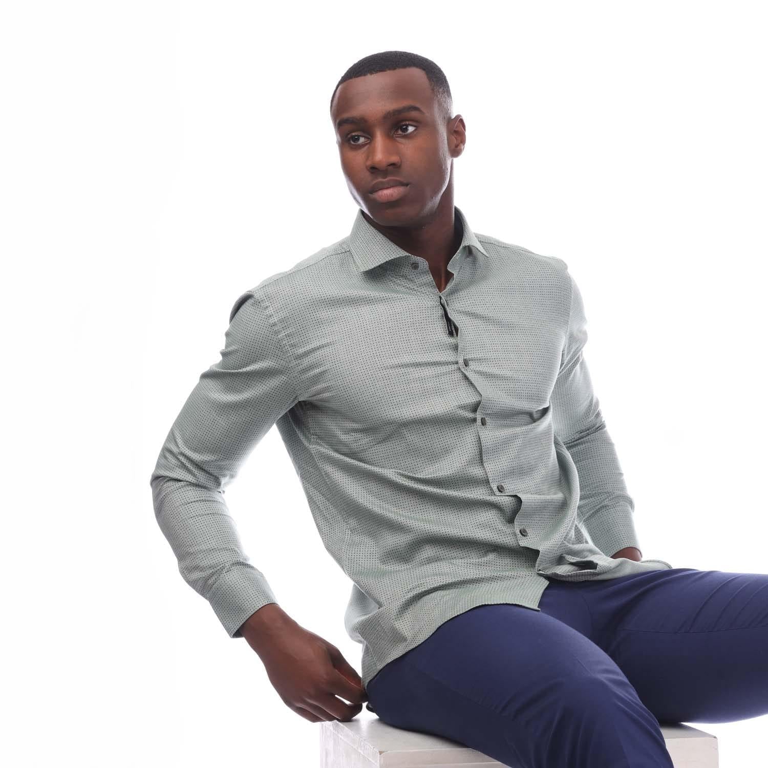 Green - Side - Boss Unisex Adult H-Hank Spread Shirt