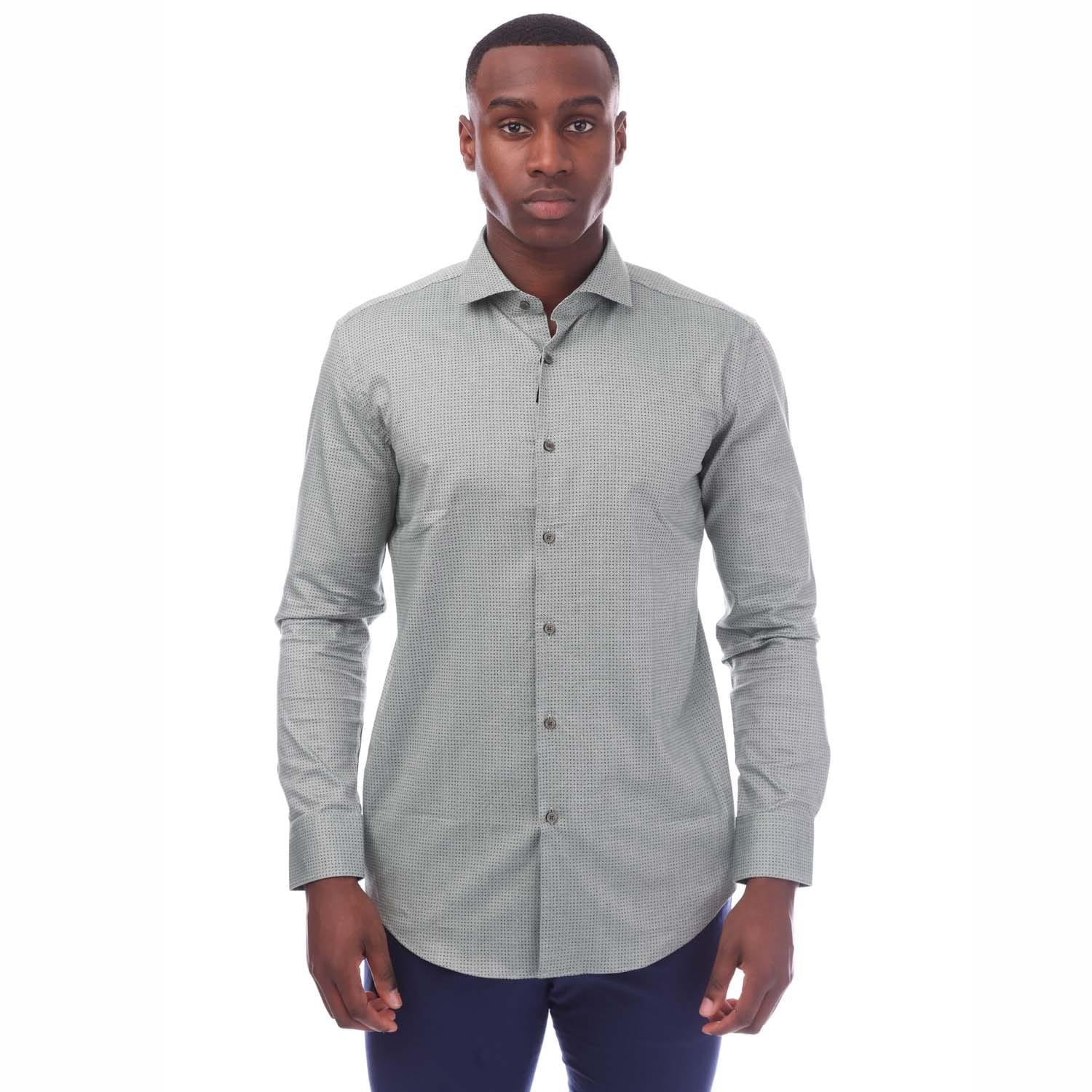 Green - Front - Boss Unisex Adult H-Hank Spread Shirt