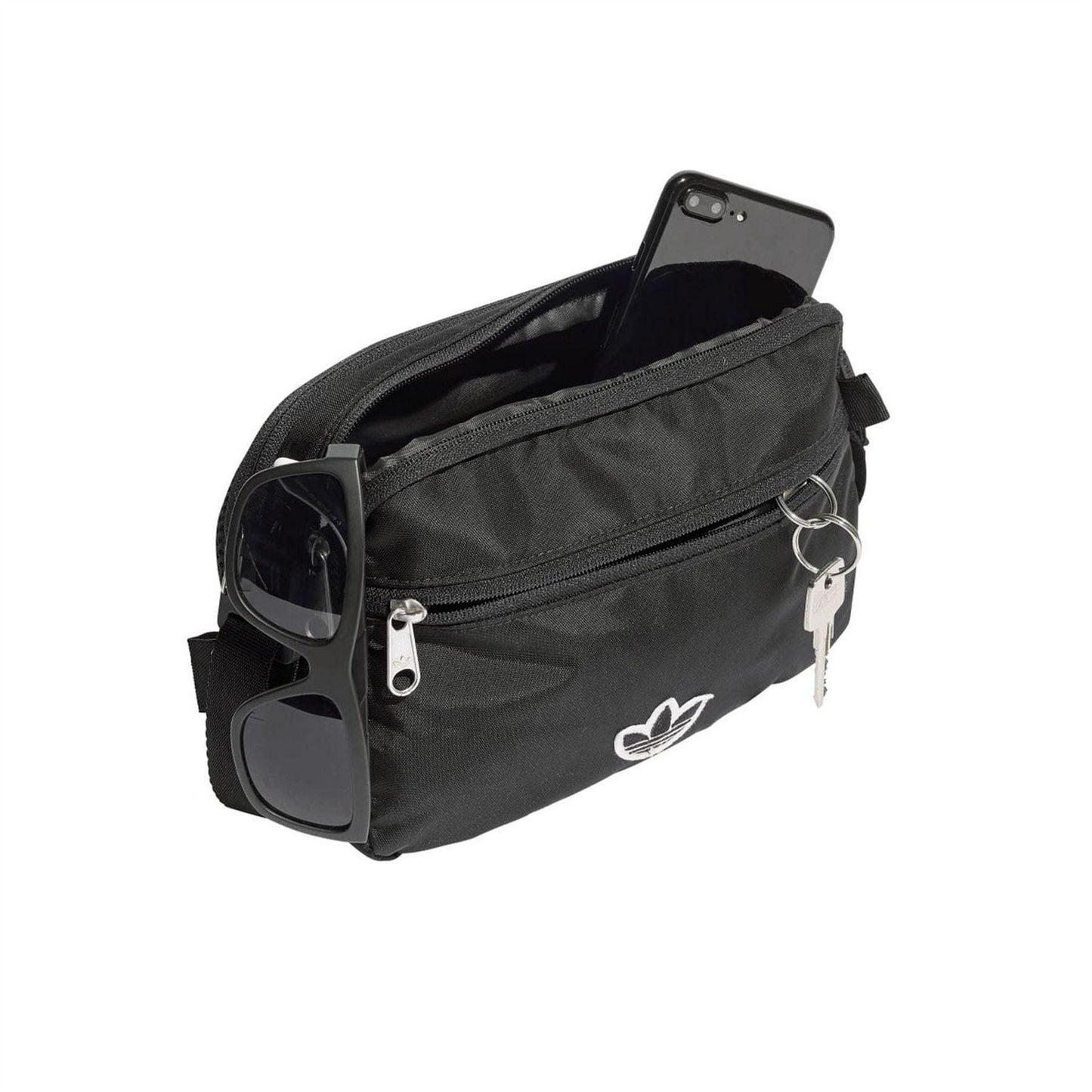 Black - Side - Adidas Essentials Travel Shoulder Bag