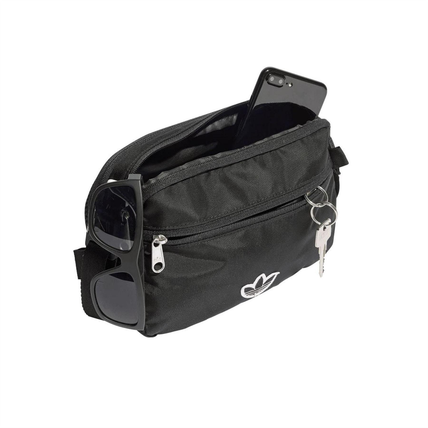 Black - Side - Adidas Essentials Travel Shoulder Bag