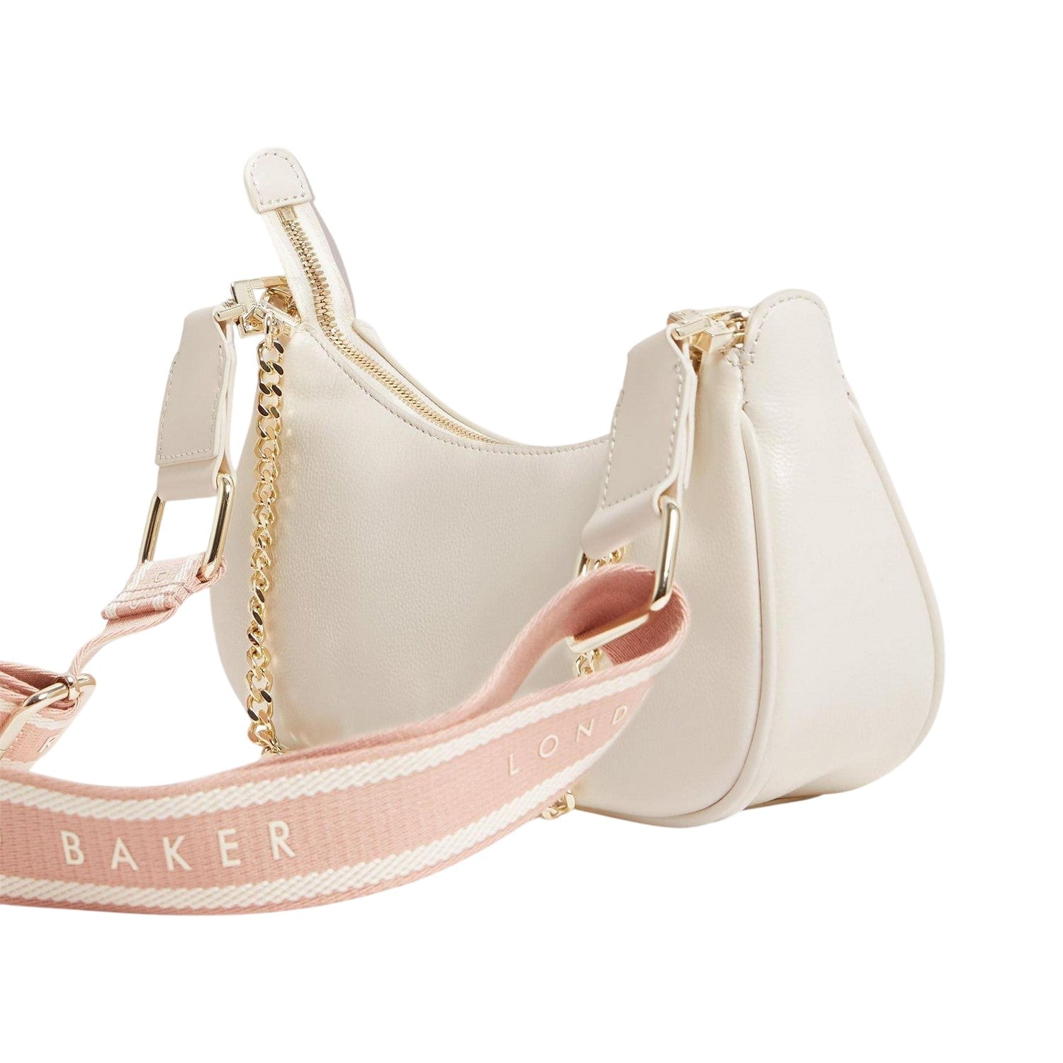Ivory - Side - Ted Baker Womens-Ladies Leather Shoulder Bag
