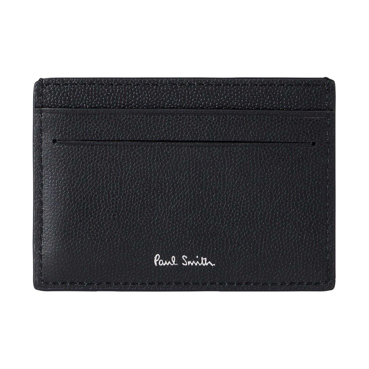 Black - Back - Paul Smith Mens Zebra Leather Card Holder