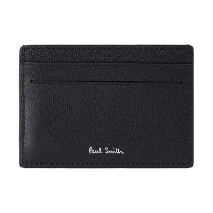 Black - Back - Paul Smith Mens Zebra Leather Card Holder