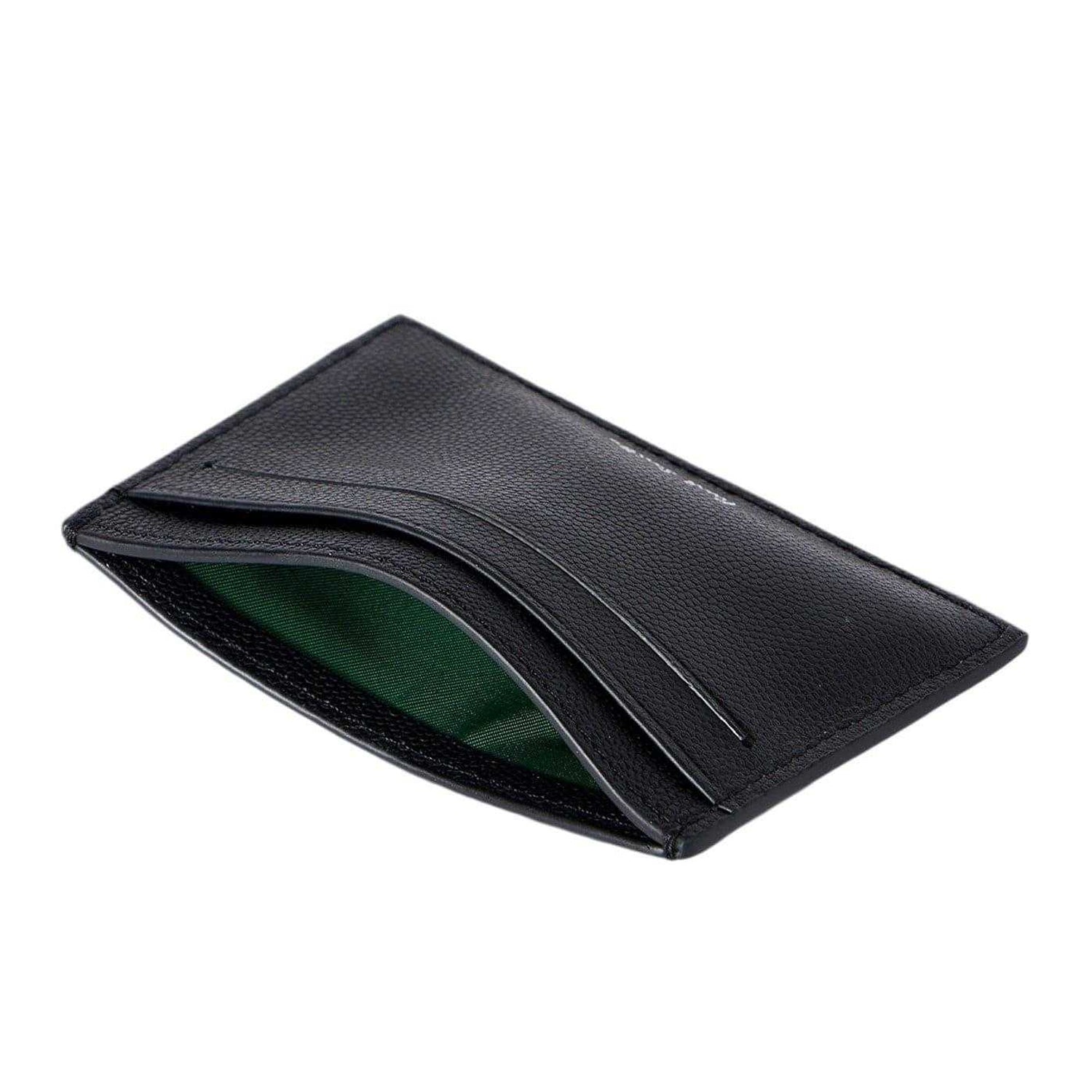 Black - Side - Paul Smith Mens Zebra Leather Card Holder