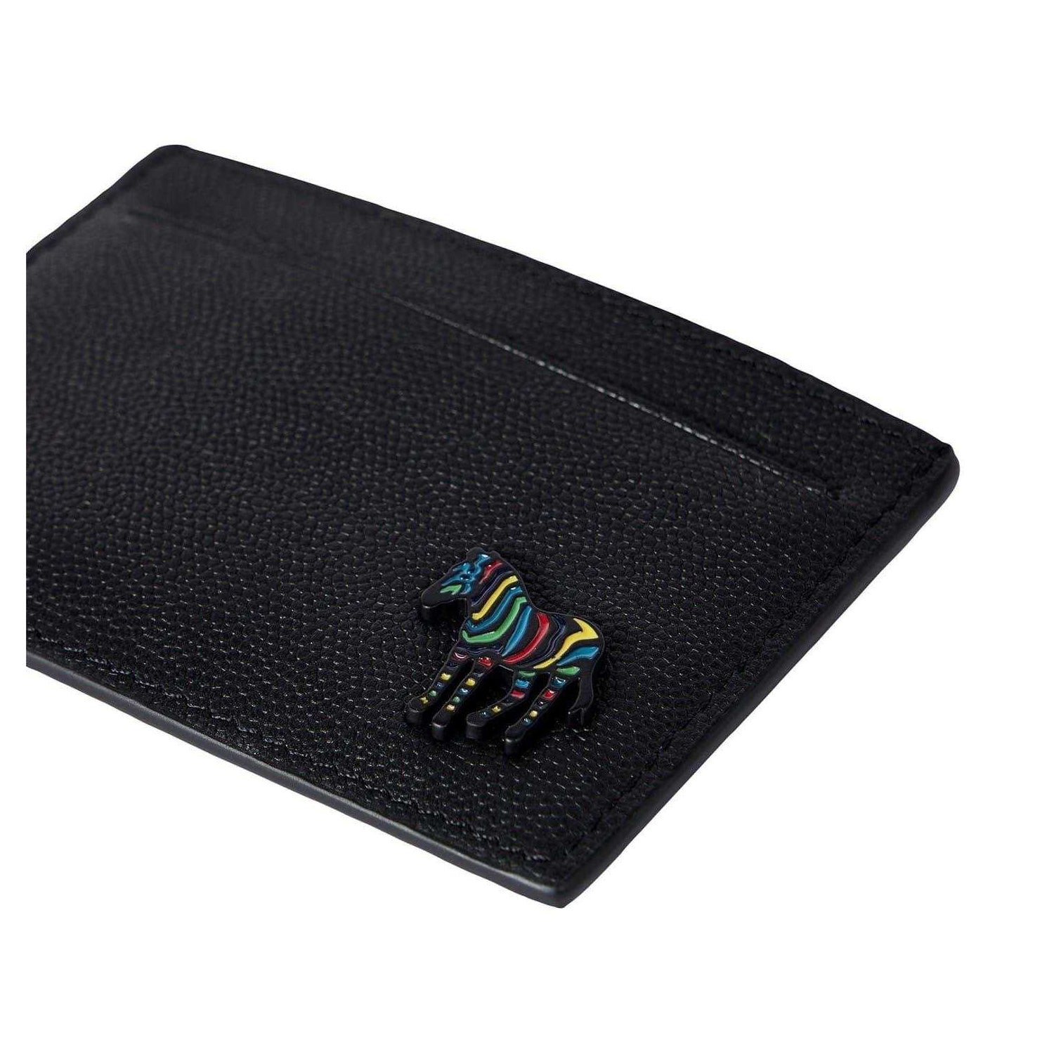 Black - Lifestyle - Paul Smith Mens Zebra Leather Card Holder