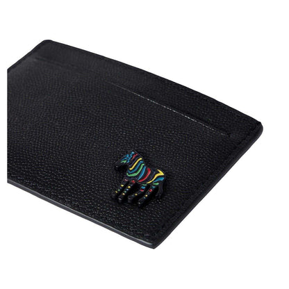 Black - Lifestyle - Paul Smith Mens Zebra Leather Card Holder