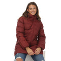 Wine - Side - Levis Womens-Ladies Midi Hooded Jacket