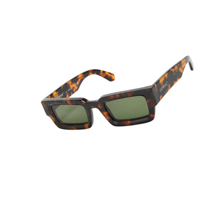 Havana-Green - Back - Off White Lecce Rectangle Sunglasses