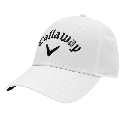 White - Side - Callaway Mens Logo Polyester Golf Cap
