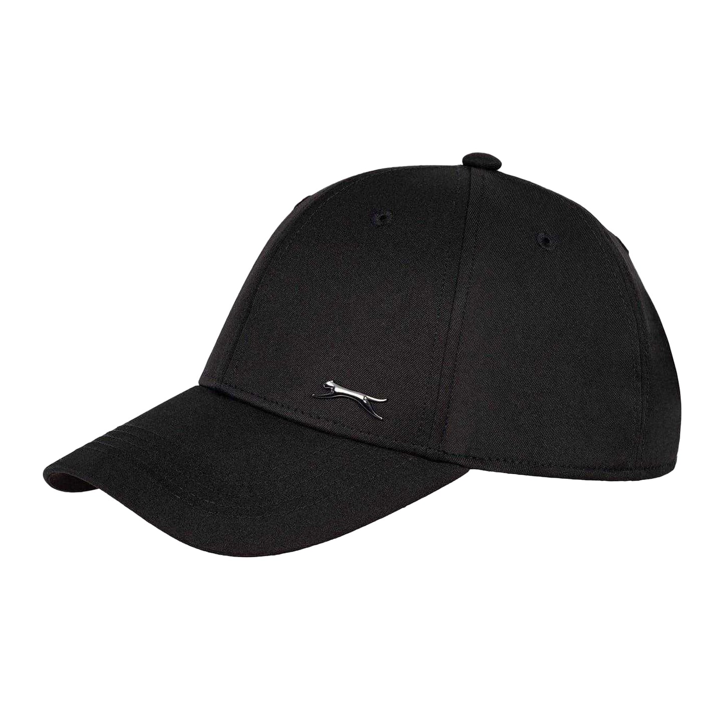 Black - Side - Slazenger Mens Logo Polyester Baseball Cap
