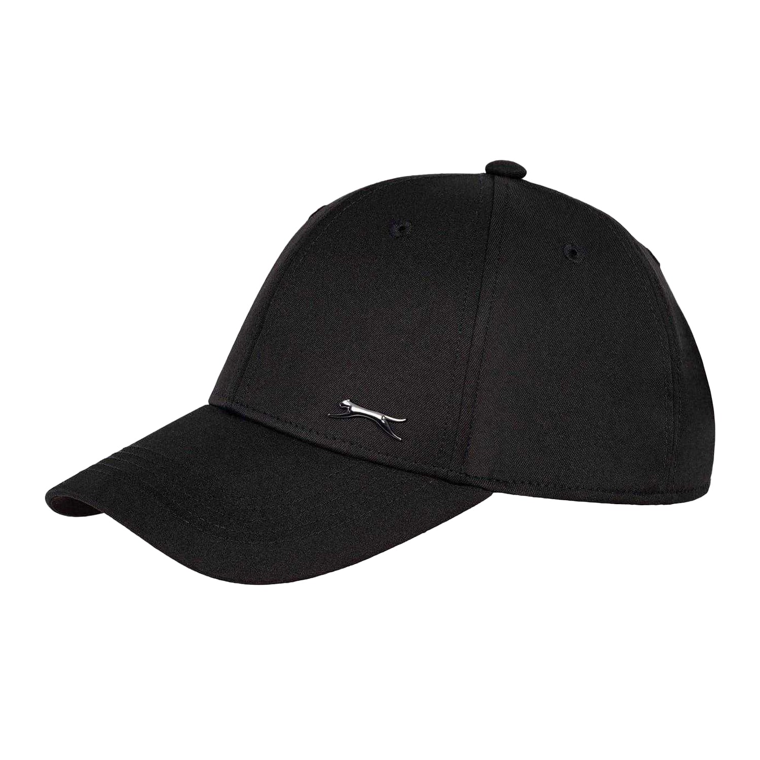 Black - Side - Slazenger Mens Logo Polyester Baseball Cap