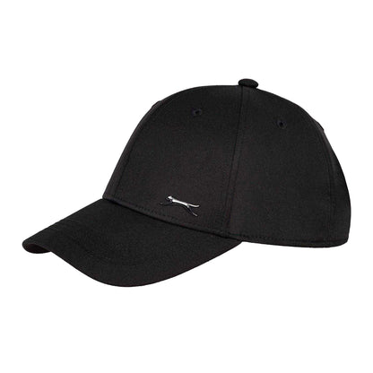 Black - Side - Slazenger Mens Logo Polyester Baseball Cap