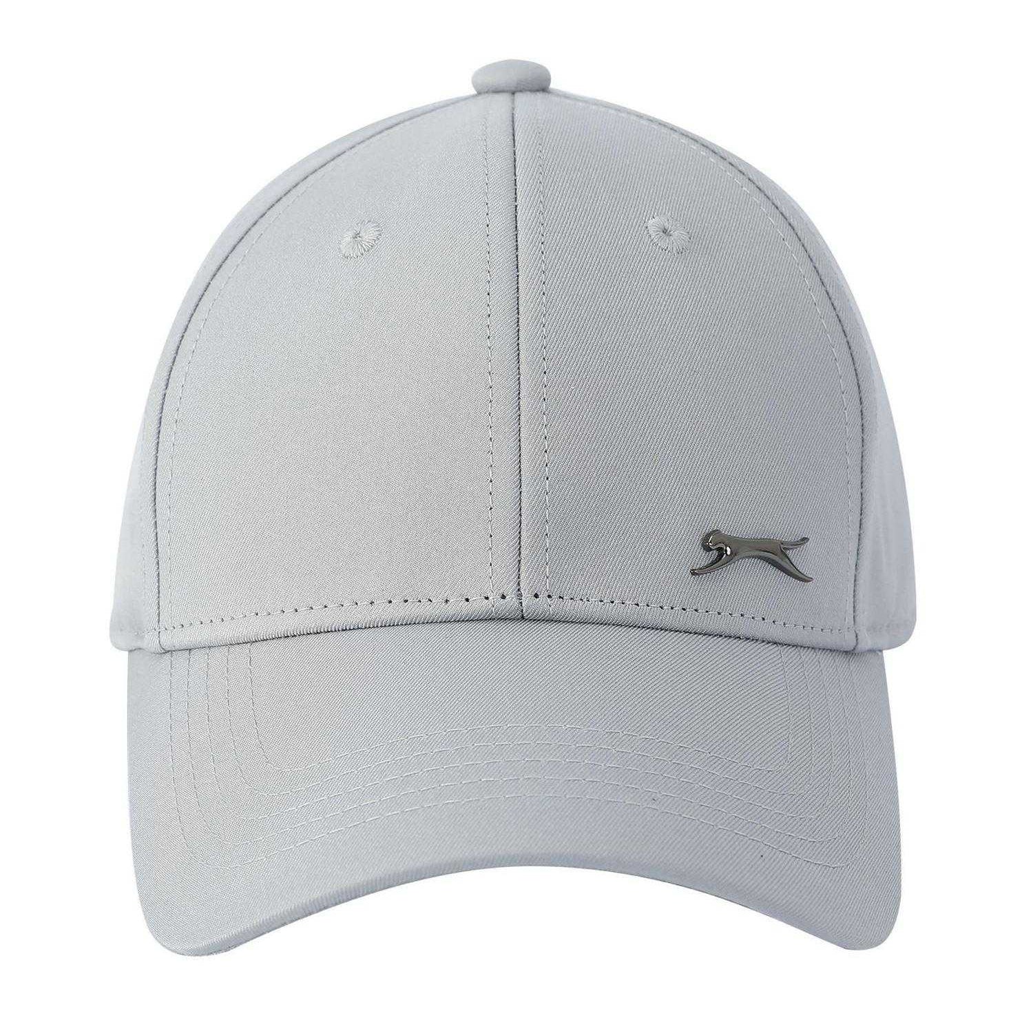 Grey - Front - Slazenger Mens Logo Polyester Baseball Cap