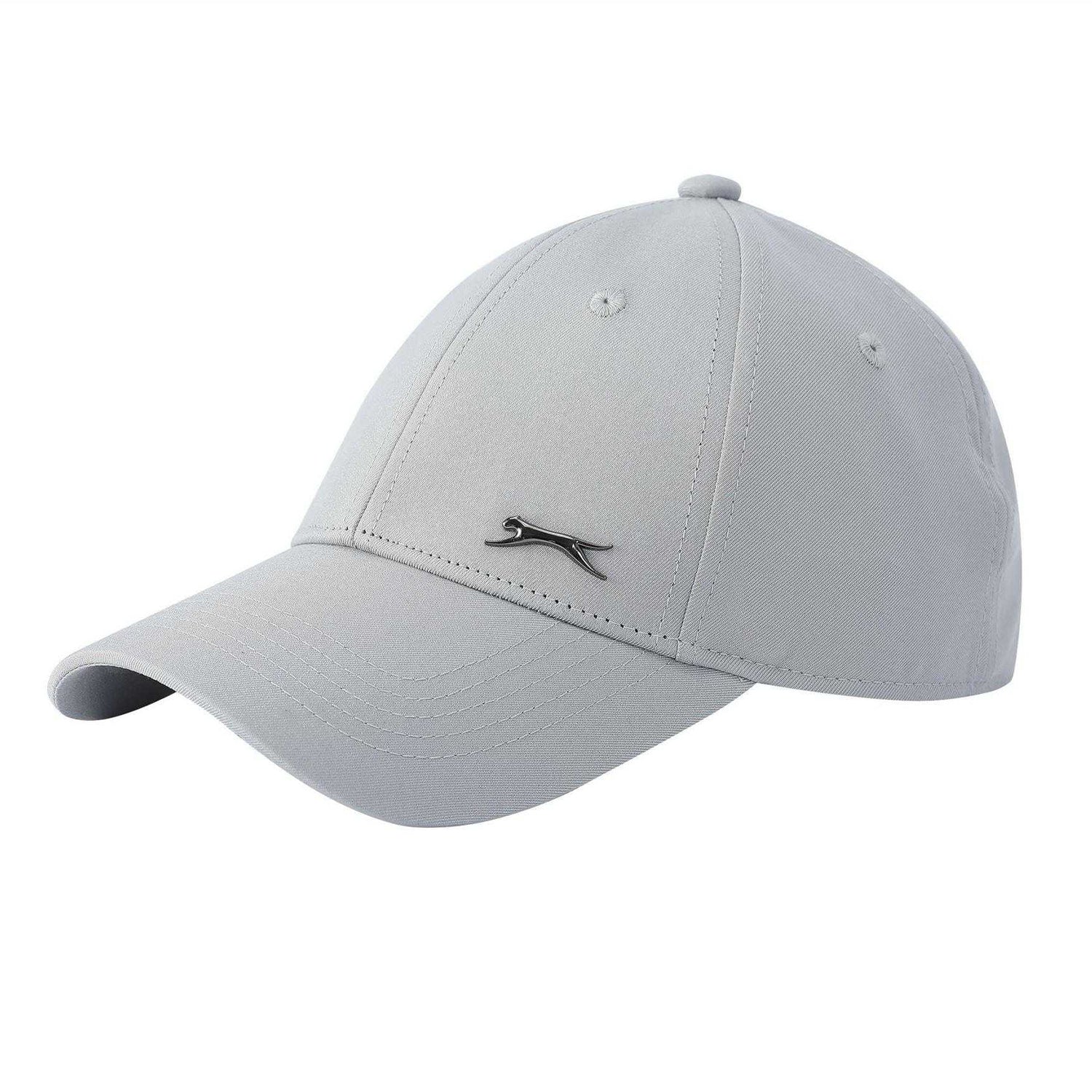 Grey - Side - Slazenger Mens Logo Polyester Baseball Cap